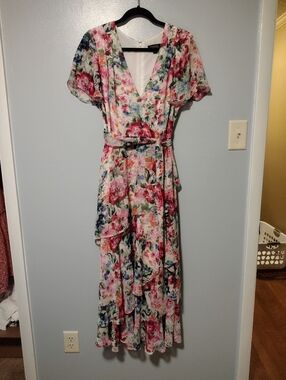 sachin and babi light blue dress Tahari Woman Plus Cosmo Maxi Dress main image 0